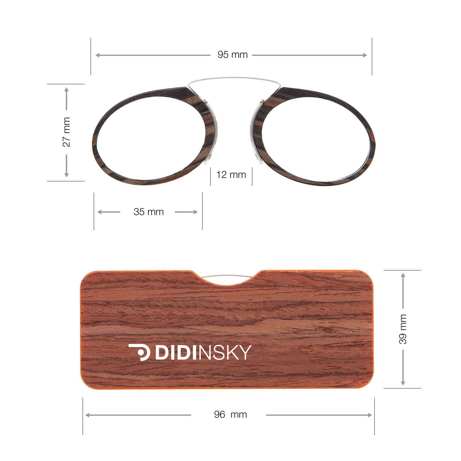 Stylish Wooden Armless Reading Glasses for Men & Women - Magnifying Glasses for Reading, Crafts & Hobbies | Perfect for Book Lovers, Jewelry Making & Close Work