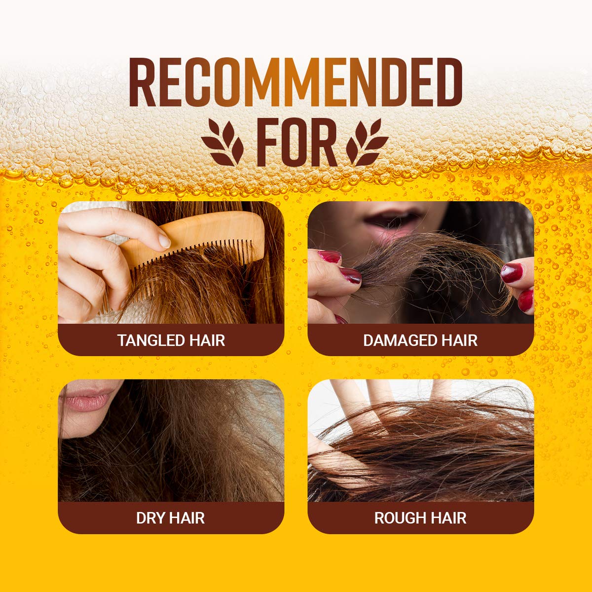 Crazy Skin Beer Yeast Hair Mask - pH5.5 Protein Treatment with Keratin, Argan & Camellia Oils for Damaged & Color-Treated Hair | Deep Conditioning & Repair | 13.5oz (400ml) | Perfect for Salon-Like Treatment at Home, Post-Color Care & Weekly Hair Rejuvenation