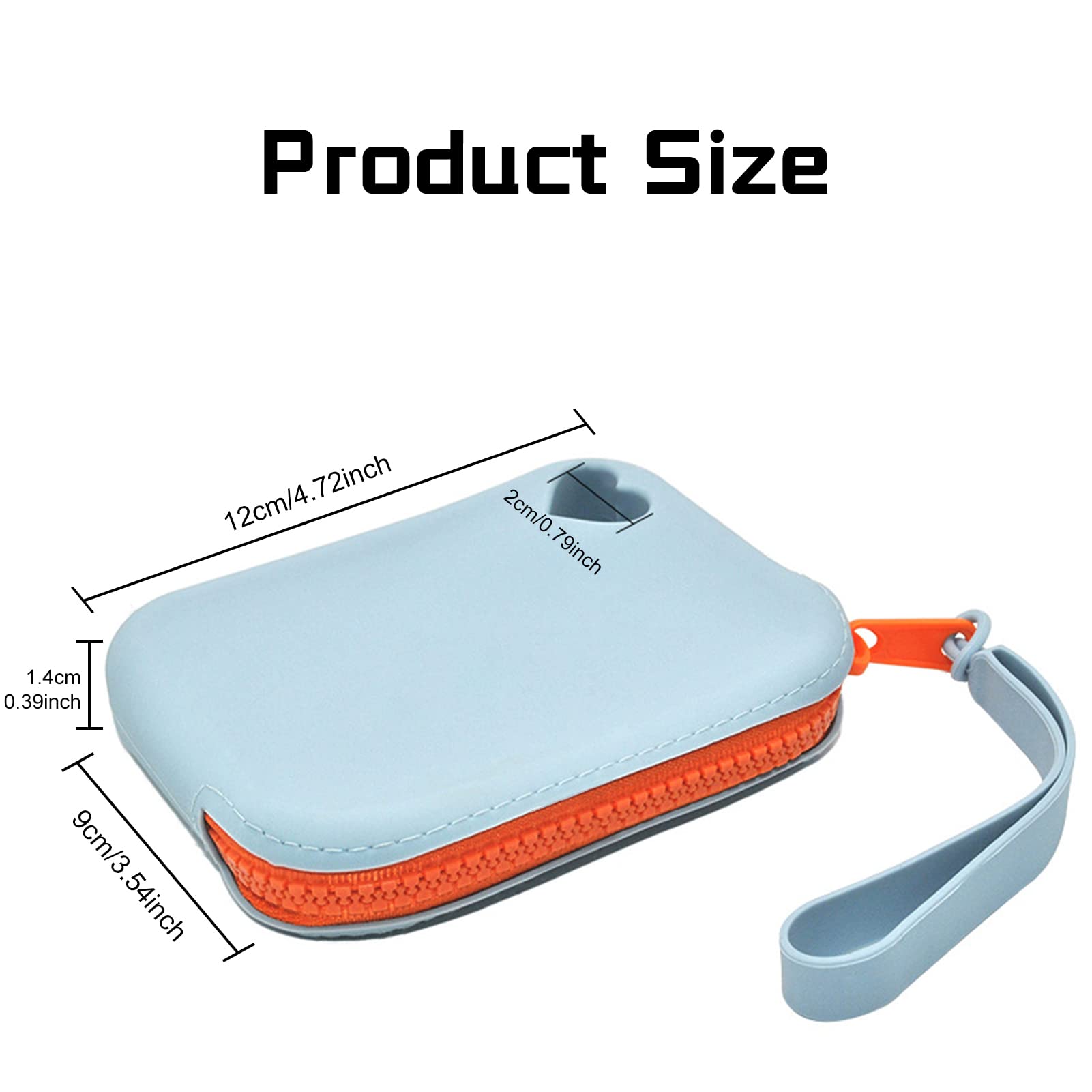 Waterproof Silicone Storage Bag - Portable Key Card Holder, Dustproof Organizer for Data Cables & Headphones (Blue) | Perfect for Travel, Office & Kids Backpack Essentials