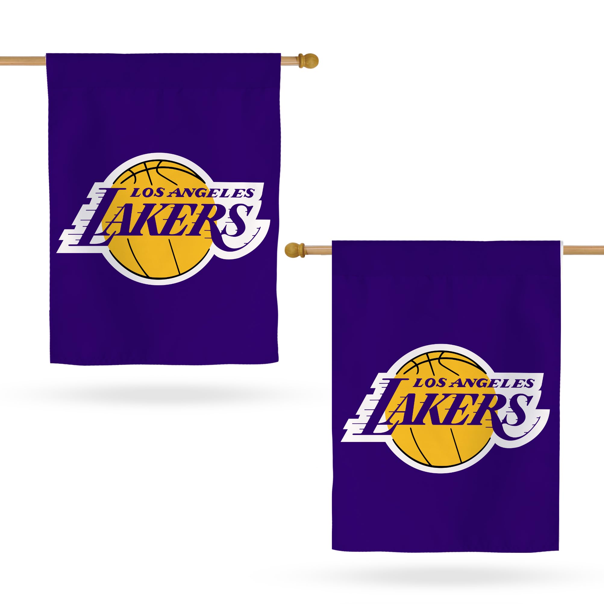 Los Angeles Lakers NBA Double Sided 3-Ply Polyester Flag - Desert Cactus Design Indoor/Outdoor Banner for Home, Office & Game Day Decor