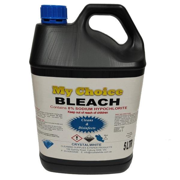 8% Liquid Chlorine Bleach - Powerful Whitener & Stain Remover for Laundry, Disinfection & Household Cleaning | Pool Maintenance & Sanitizing Solution