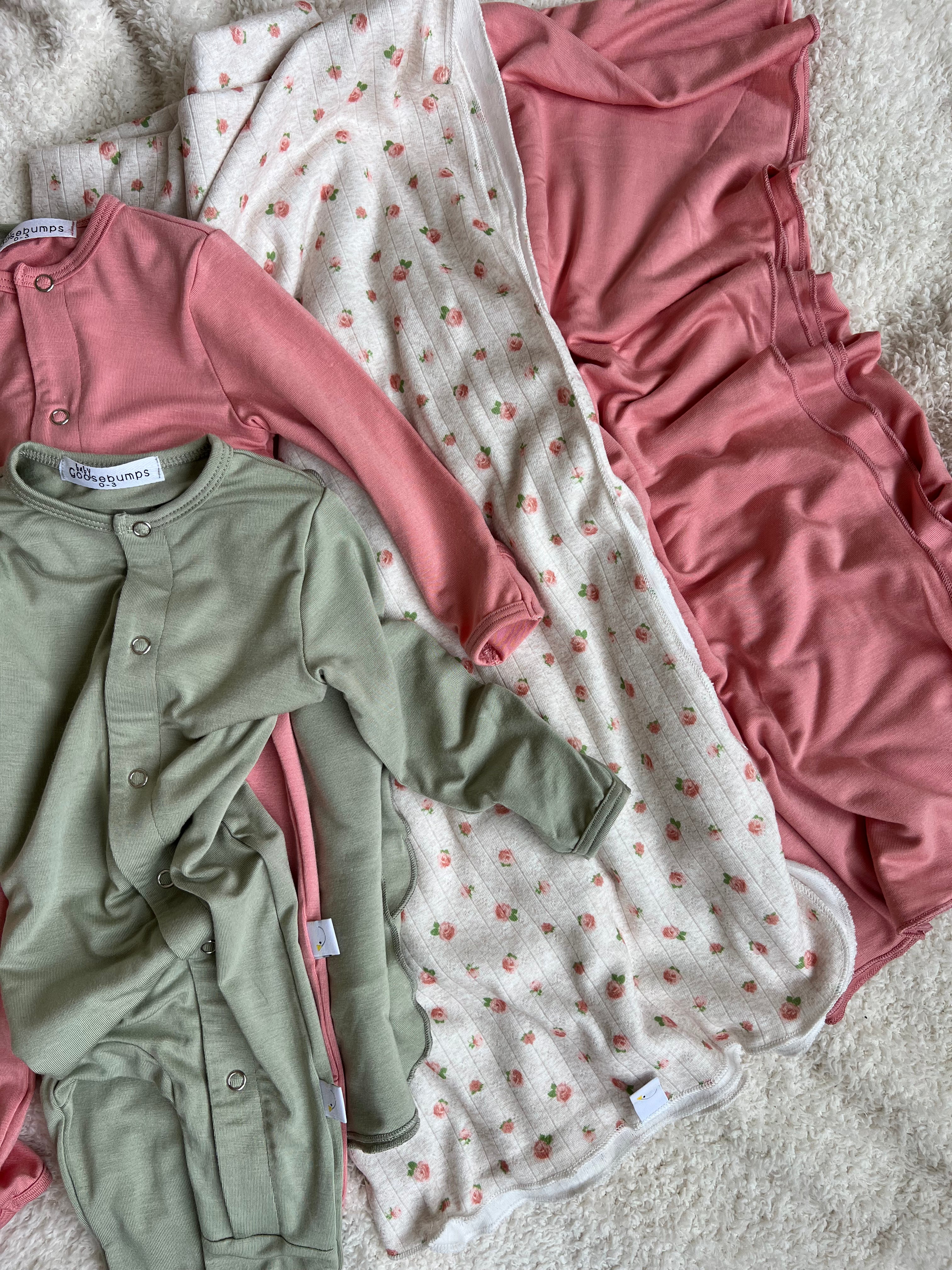 Sage Green One Piece Snap Button Romper - Stylish & Comfortable Baby Outfit for Playdates, Photos & Everyday Wear