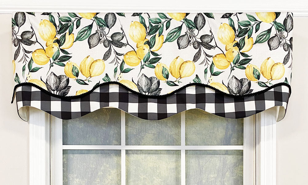 El Limon Glory Valance - Elegant Window Valance for Living Room & Bedroom Decor - Perfect for Home & Office