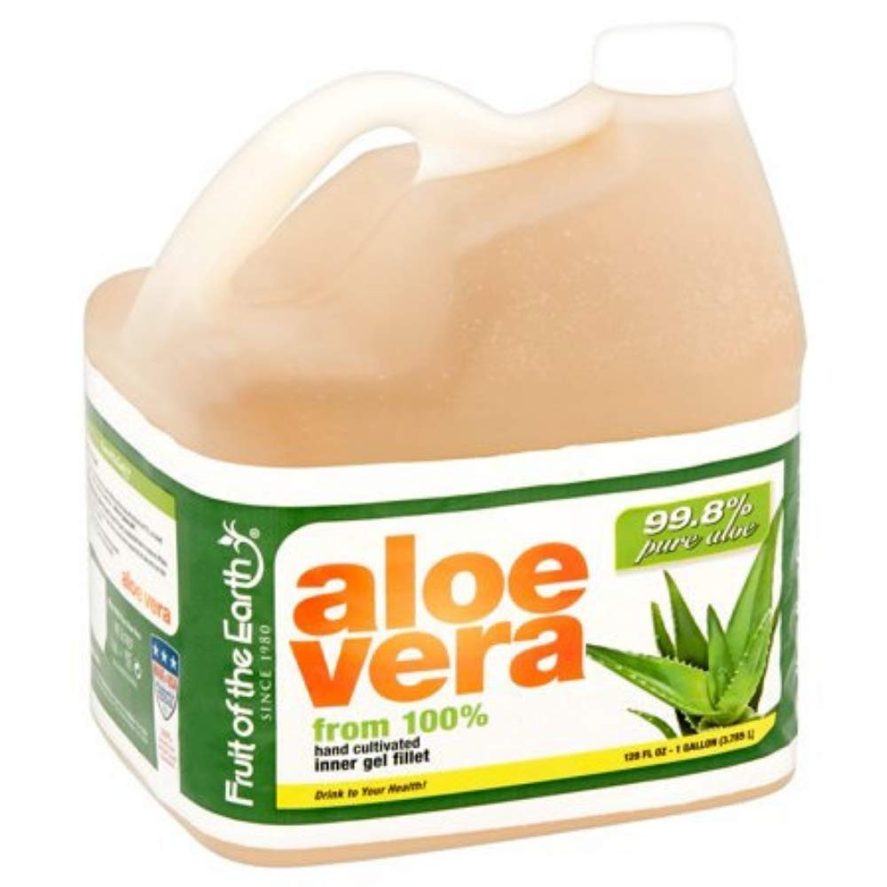 Fruit of the Earth Aloe Vera Gel - 128 Fl Oz (3 Gallon) Pure Aloe Vera Juice for Skin Care, Sunburn Relief & Hair Hydration | Soothing After Sun Care & Natural Moisturizer