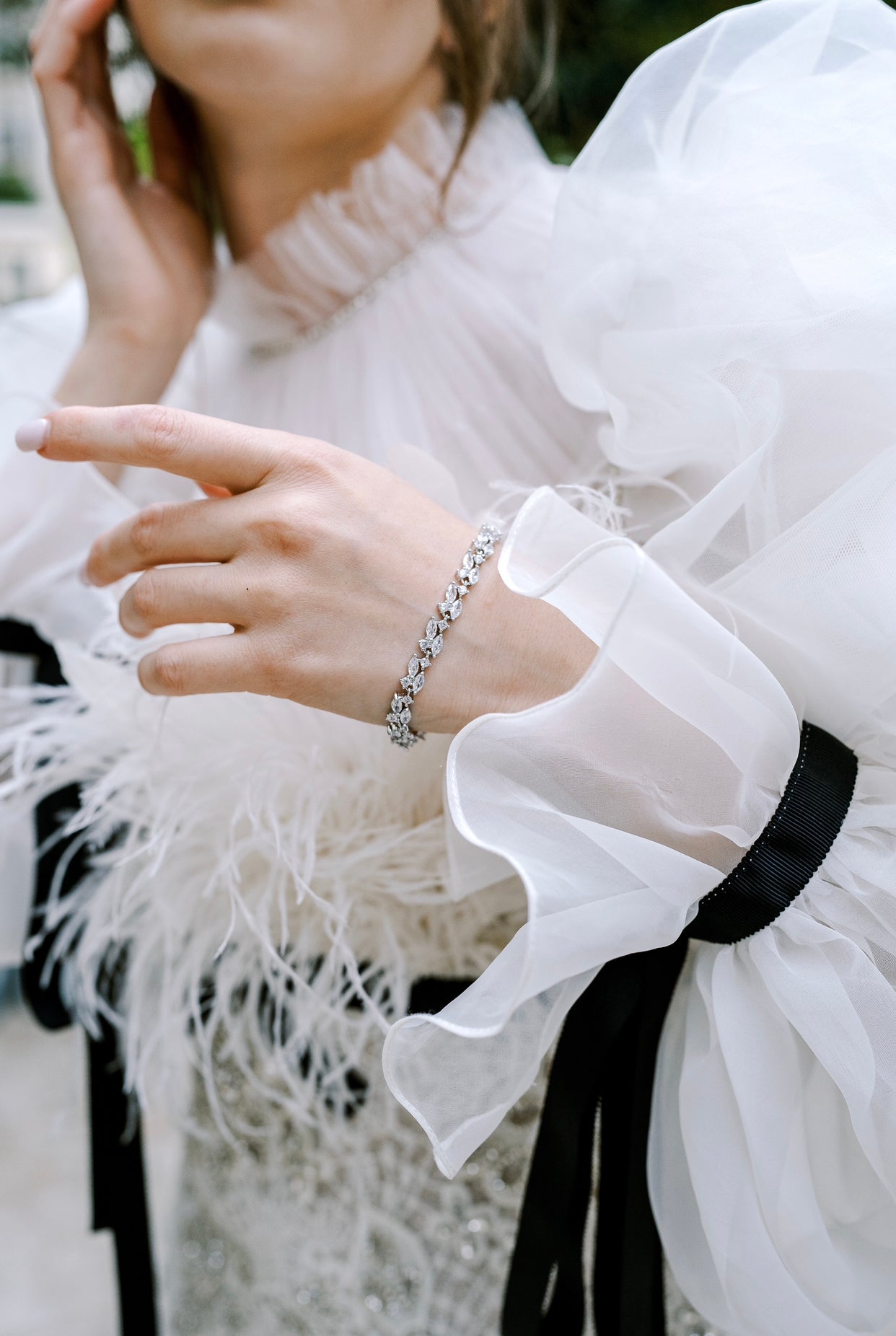 GALA Simulated Diamond Bracelet for Women - Elegant Cubic Zirconia Tennis Bracelet for Wedding, Party & Evening Wear