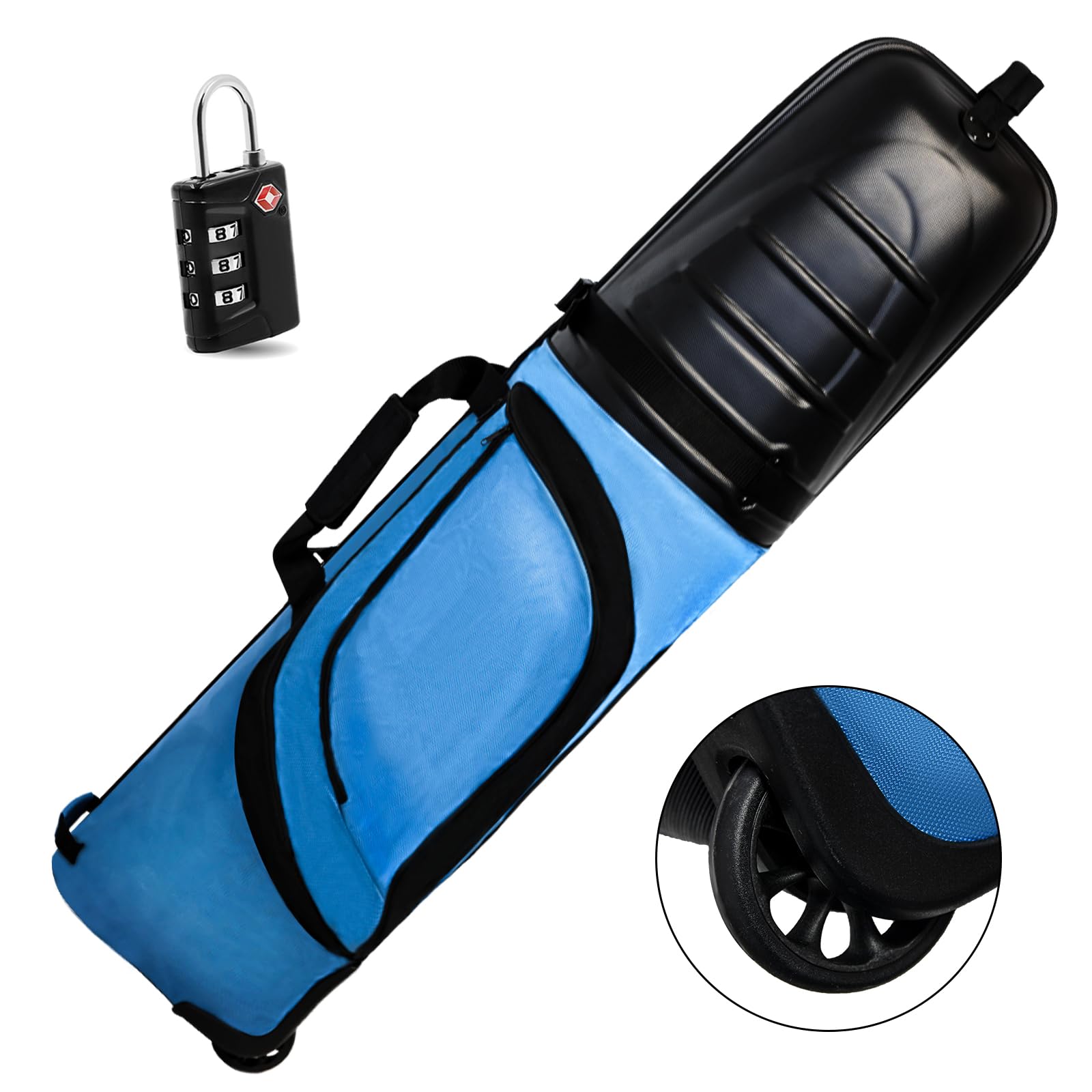Premium Oversized Golf Travel Bag with Wheels & ABS Hard Case - 1680D Oxford Heavy Duty Protection | Lightweight Airline Approved Golf Club Carrier | Perfect for Air Travel & Golf Vacations