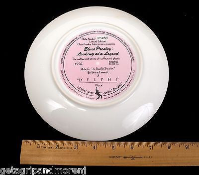 Elvis Presley 1989 Limited Edition Collectible Plate #6 - A Studio Session Memorabilia for Fans & Collectors | Perfect for Home Display, Music Room Decor, or Gift for Elvis Enthusiasts