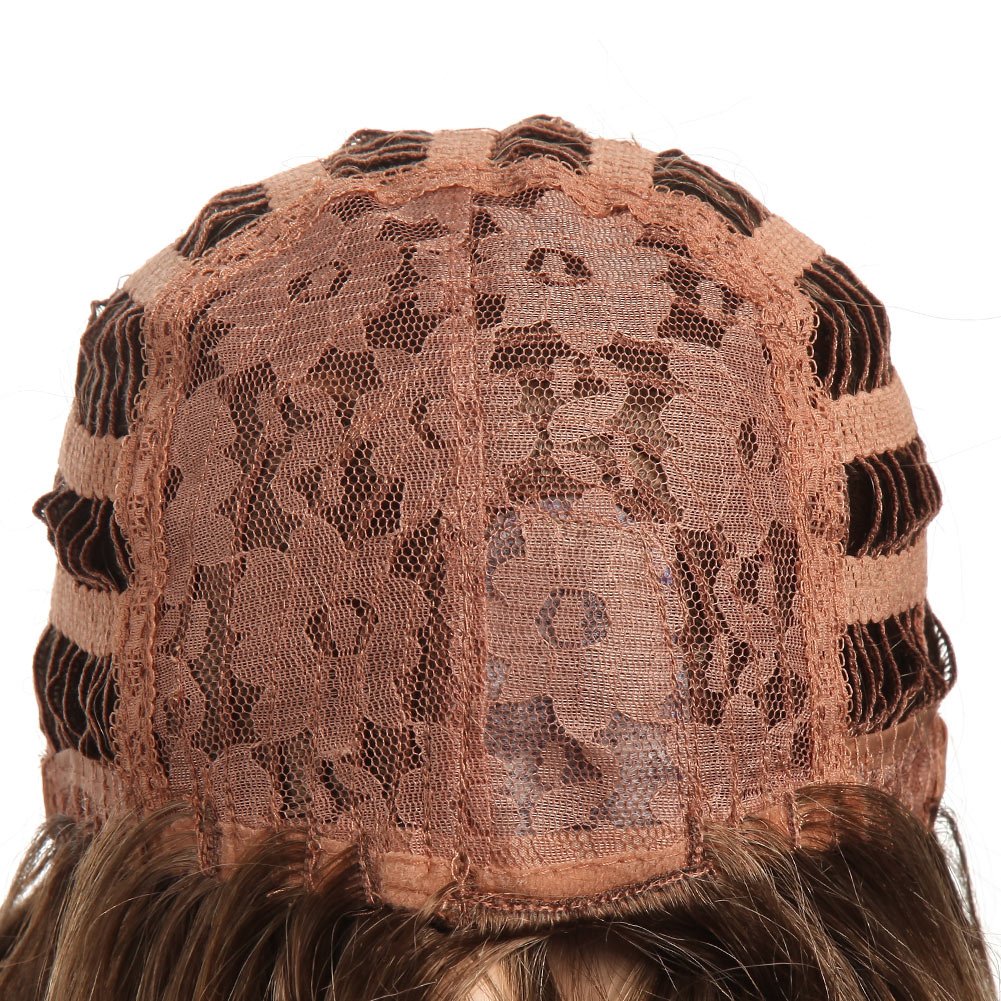 GOTTA Medium Shoulder Length Synthetic Wigs for Women - Heat Resistant 100% Kanekalon Hair, Mixed Brown & White, 18 Inch (6+26) - Perfect for Cosplay, Costume Parties & Everyday Fashion
