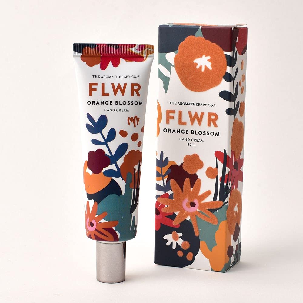 FLWR Moisturizing Hand Cream 50ml - Orange Blossom Scented, Hydrating & Nourishing for Dry Skin | Perfect for Office, Travel & Daily Use