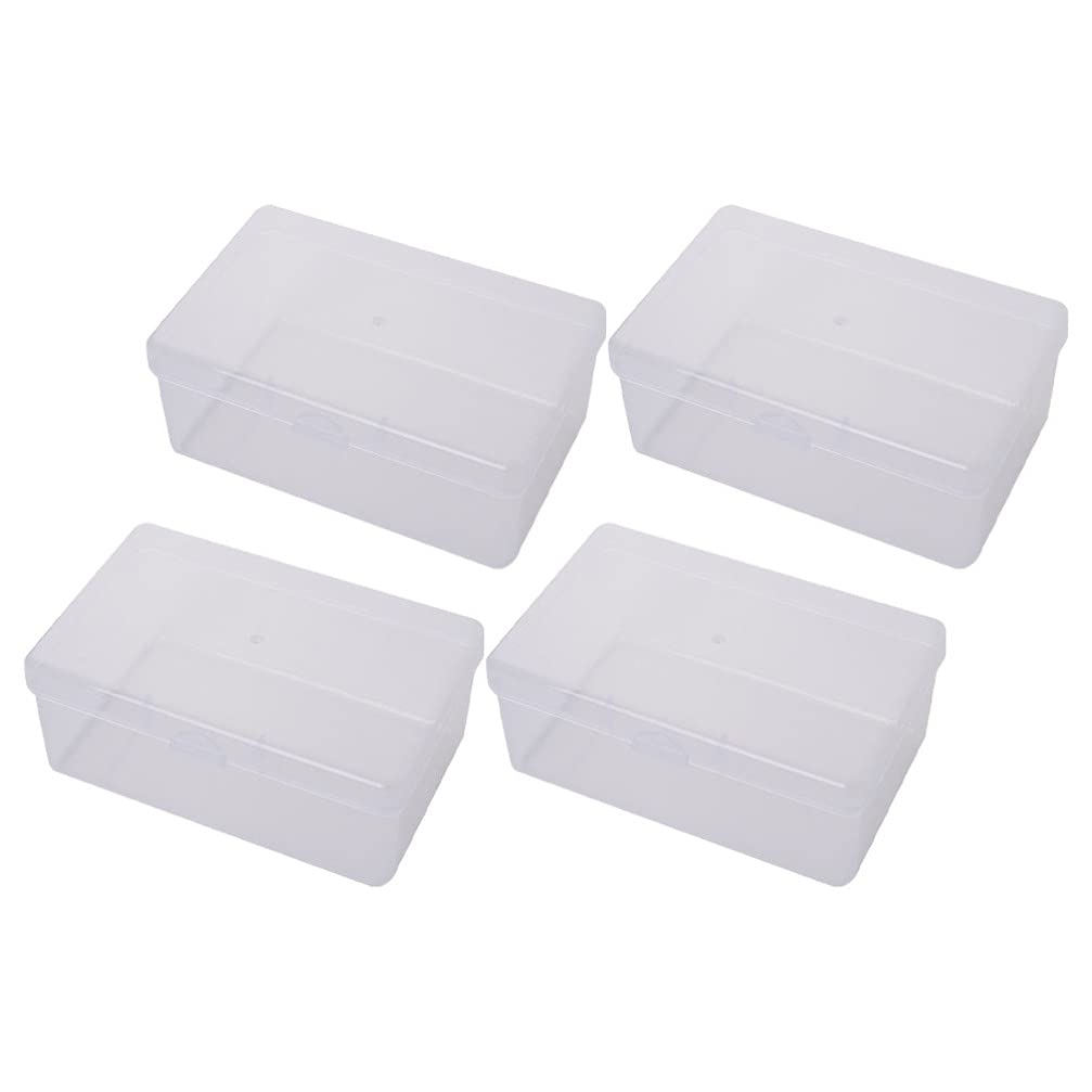 Cabilock 4-Piece Stackable Makeup Organizer Set - Cotton Swab Dispenser, Round Pad Holder, Bead Tray & PP Storage Box for Beauty Essentials | Perfect for Vanity, Bathroom & Travel Organization