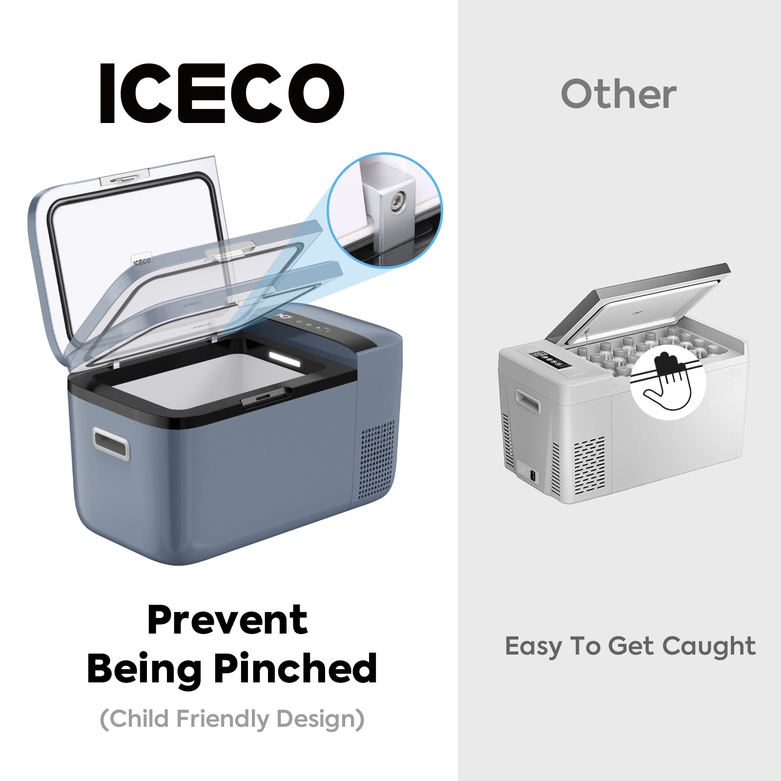 21QT GO20H Grey Portable Freezer Cooler & Warmer - Dual Temperature Electric Cooler for Camping, Travel, Road Trips & Outdoor Adventures