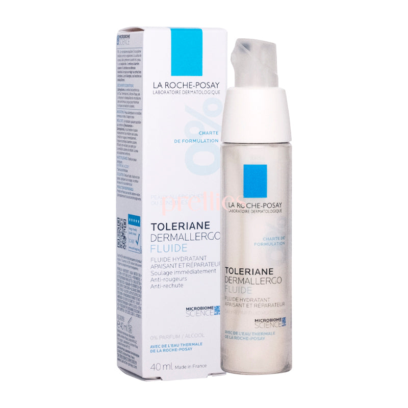 La Roche-Posay Toleriane Dermallergo Fluid 40ml - Soothing Moisturizer for Sensitive, Combination & Oily Skin | Fragrance-Free & Hypoallergenic | Daily Face Care for Redness & Irritation Relief | Perfect for Travel & On-the-Go Skincare