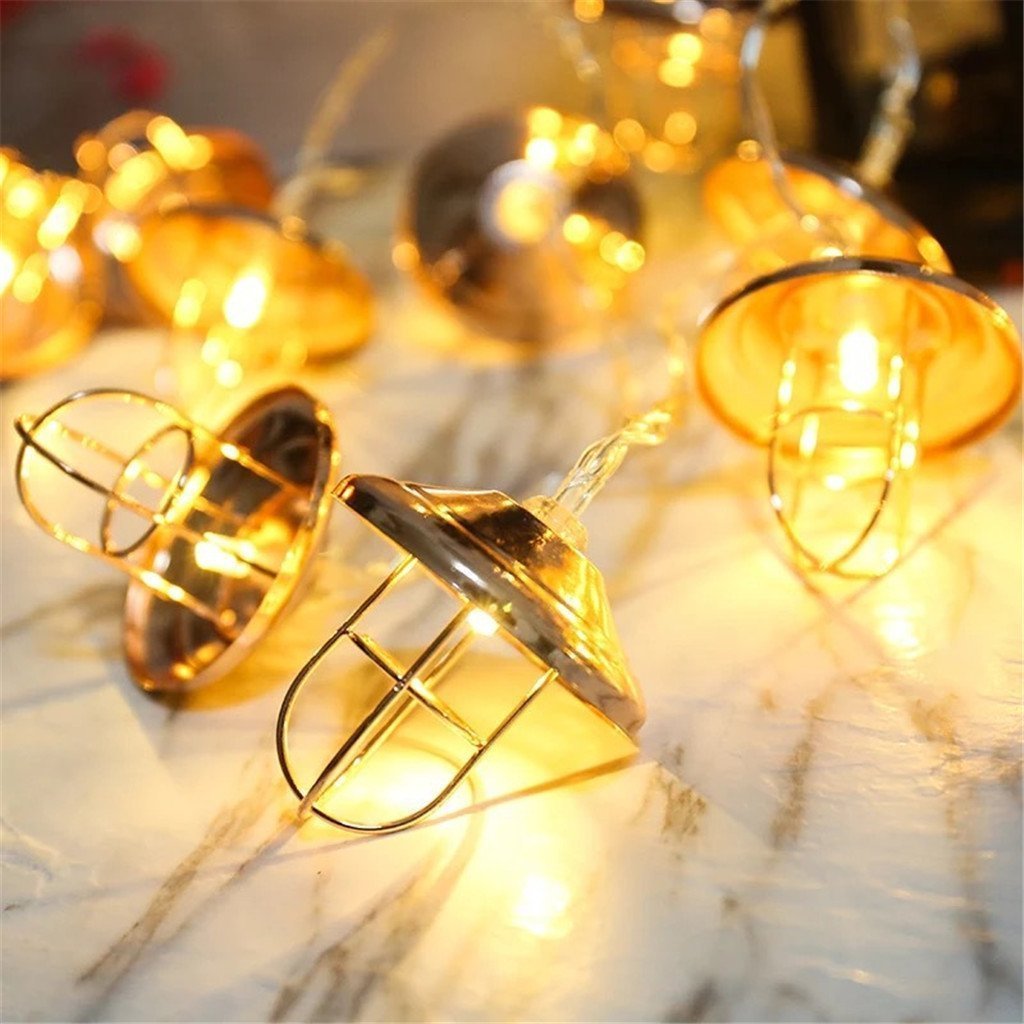 Vintage LED String Lights - 20 Warm White Lanterns for Home, Patio, Wedding
