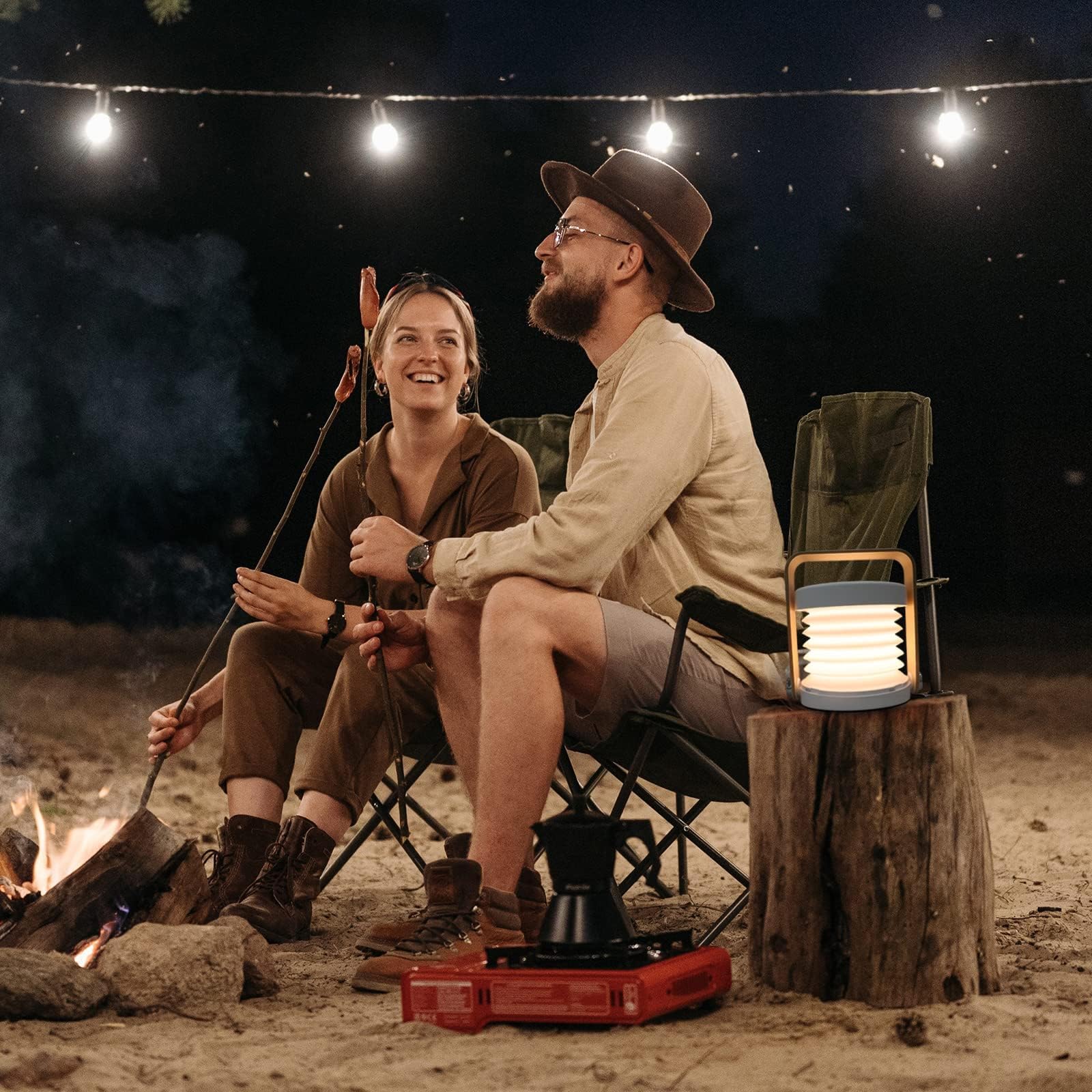 Foldable Rechargeable LED Table Lamp - Portable Cordless Dimmable Reading Light for Bedroom, Camping & Emergency Use