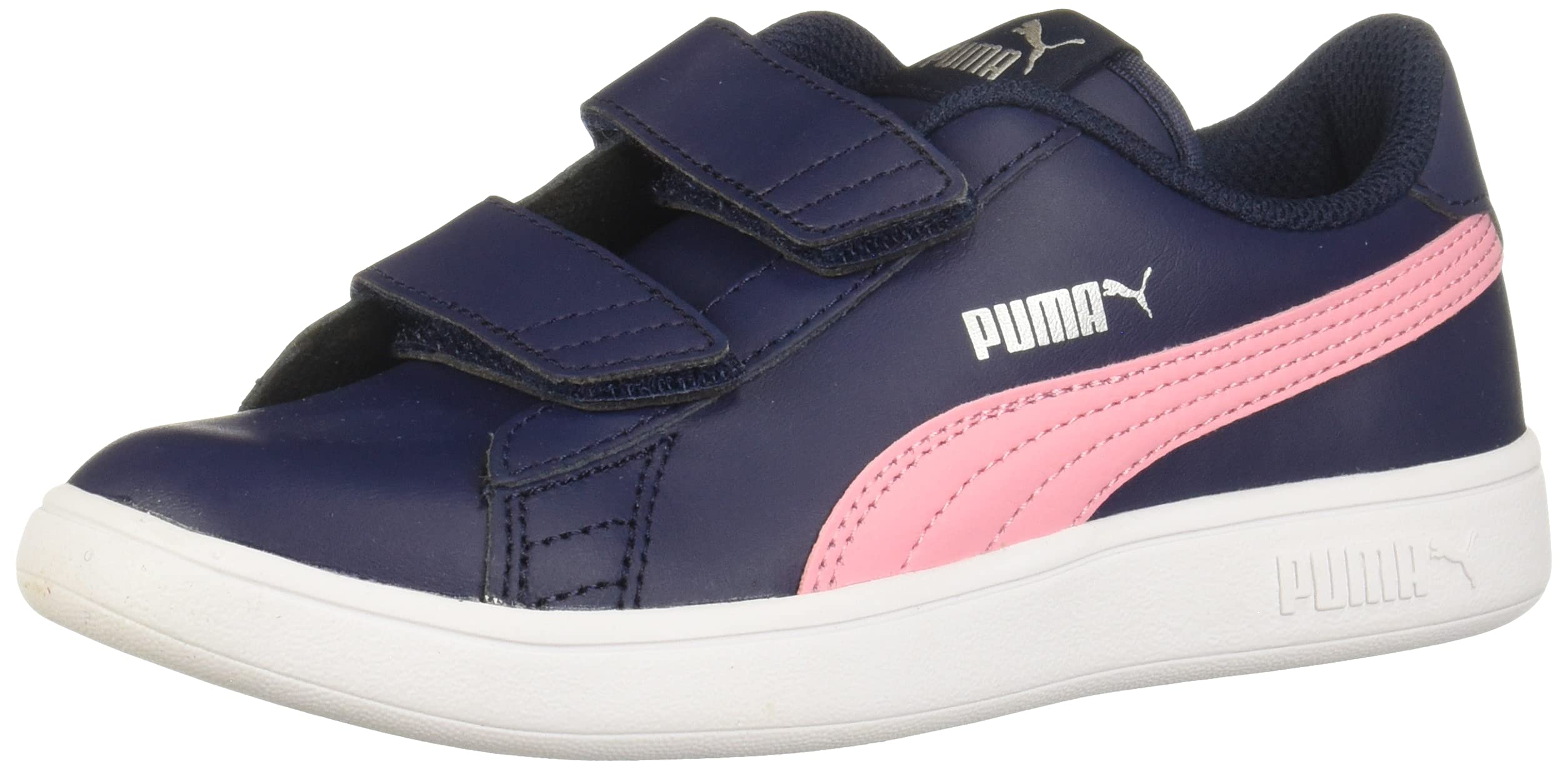 PUMA Unisex-Child Smash 2 Hook and Loop Sneakers - Comfortable Kids' Velcro Shoes for School, Play & Everyday Wear
