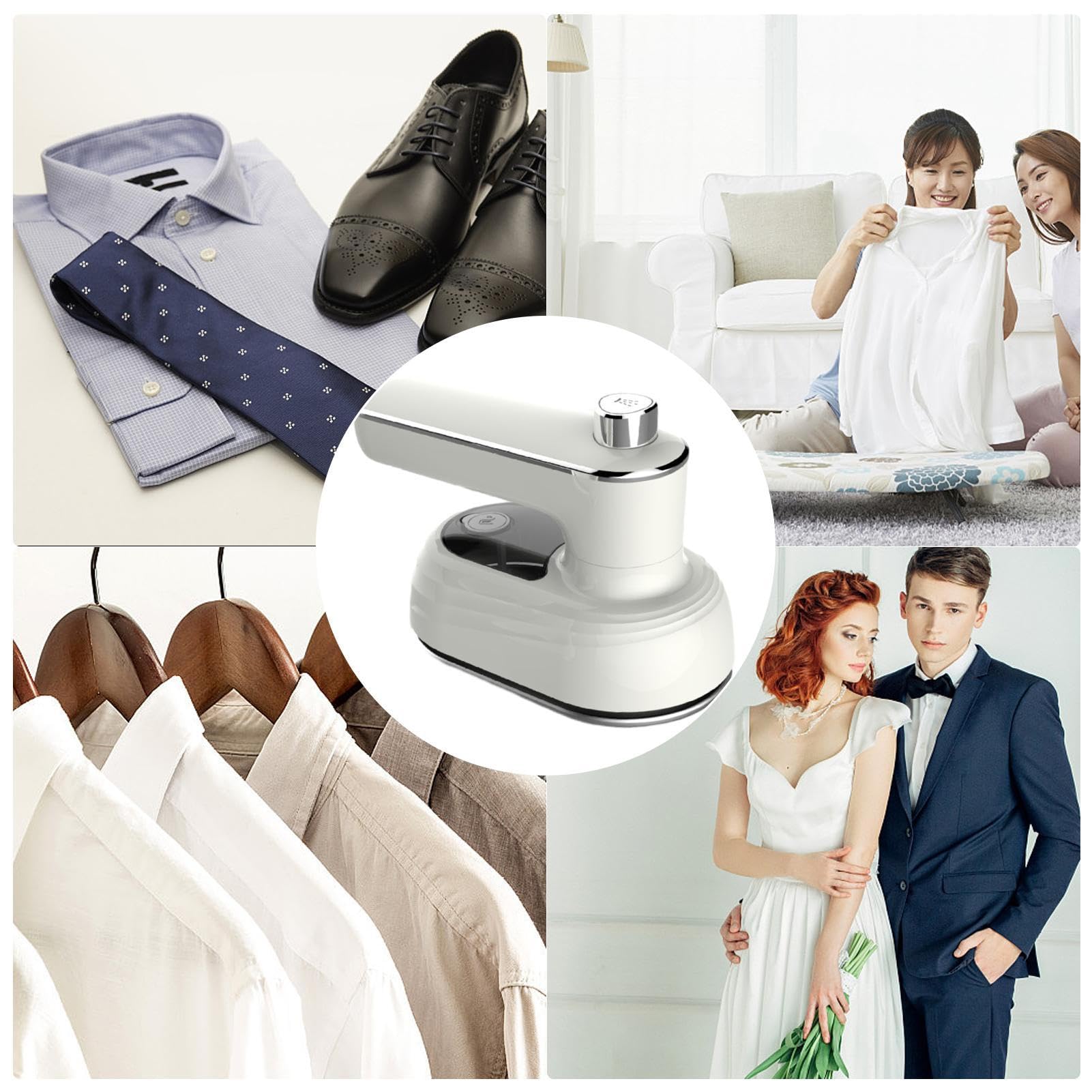 Portable Mini Iron & Steamer 2-in-1 - Compact Travel Clothes Wrinkle Remover for Shirts, Pants & Fabrics - Perfect for Business Trips, Vacations & Home Use