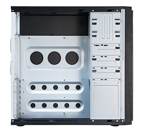 Chieftec HQ-01B Black Midi-Tower ATX Computer Case - Supports Micro ATX, 12cm Fan - Perfect for Home & Office PC Builds, Gaming & Workstations
