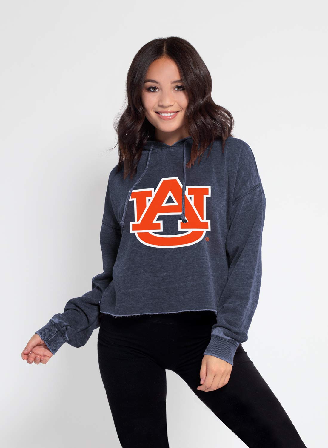 Chicka-D Women's Campus Cropped Hoodie Sweatshirt | Trendy Oversized Pullover for College Students | Perfect for Casual Wear, Gym, and Street Style Fashion