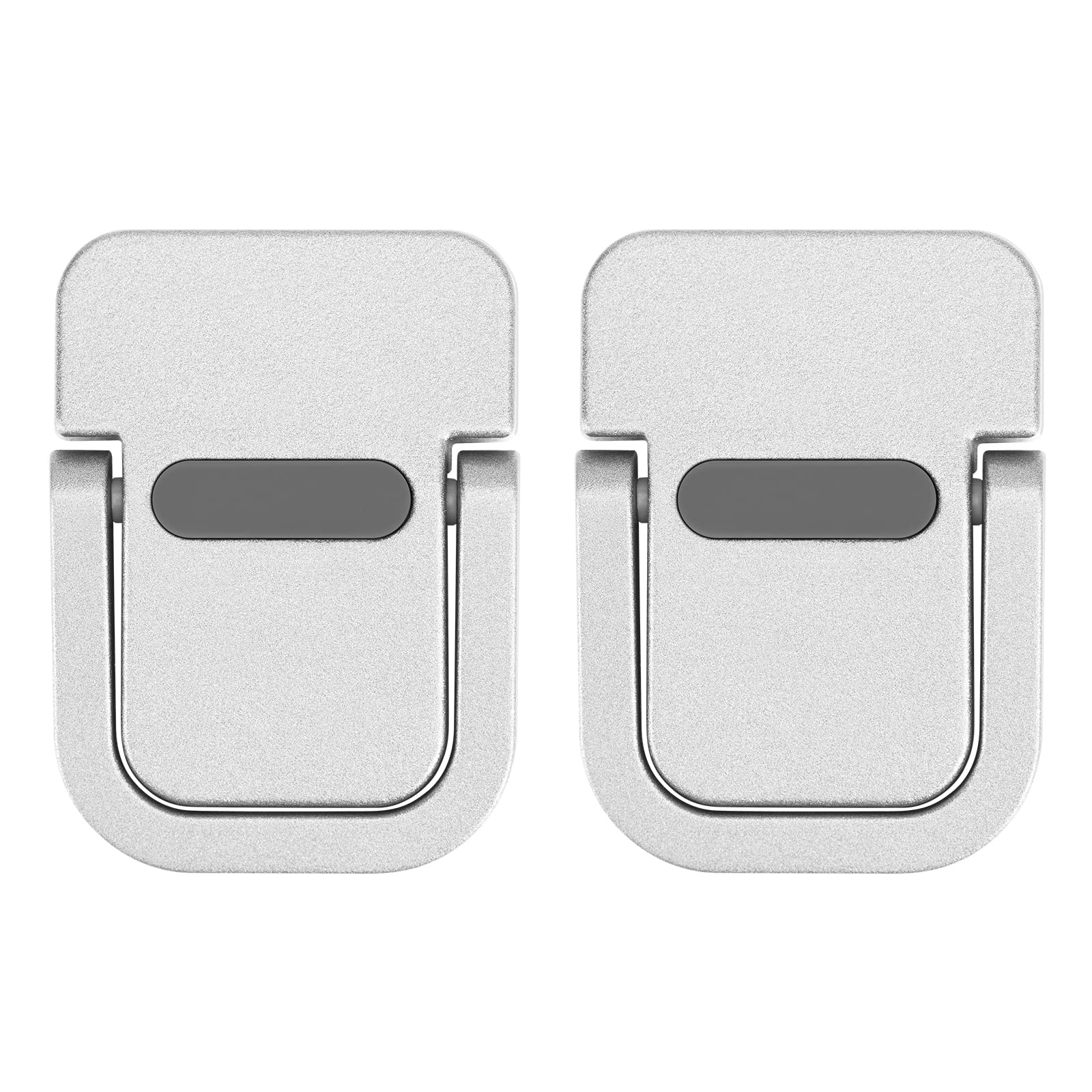 2 Pack Portable Invisible Laptop Stand - Mini Aluminum Laptop Riser with Self-Adhesive Base, Foldable Cooling Stand for 12-17 Inch Laptops (Silver) | Perfect for Home Office, Travel & Ergonomic Workspace Setup