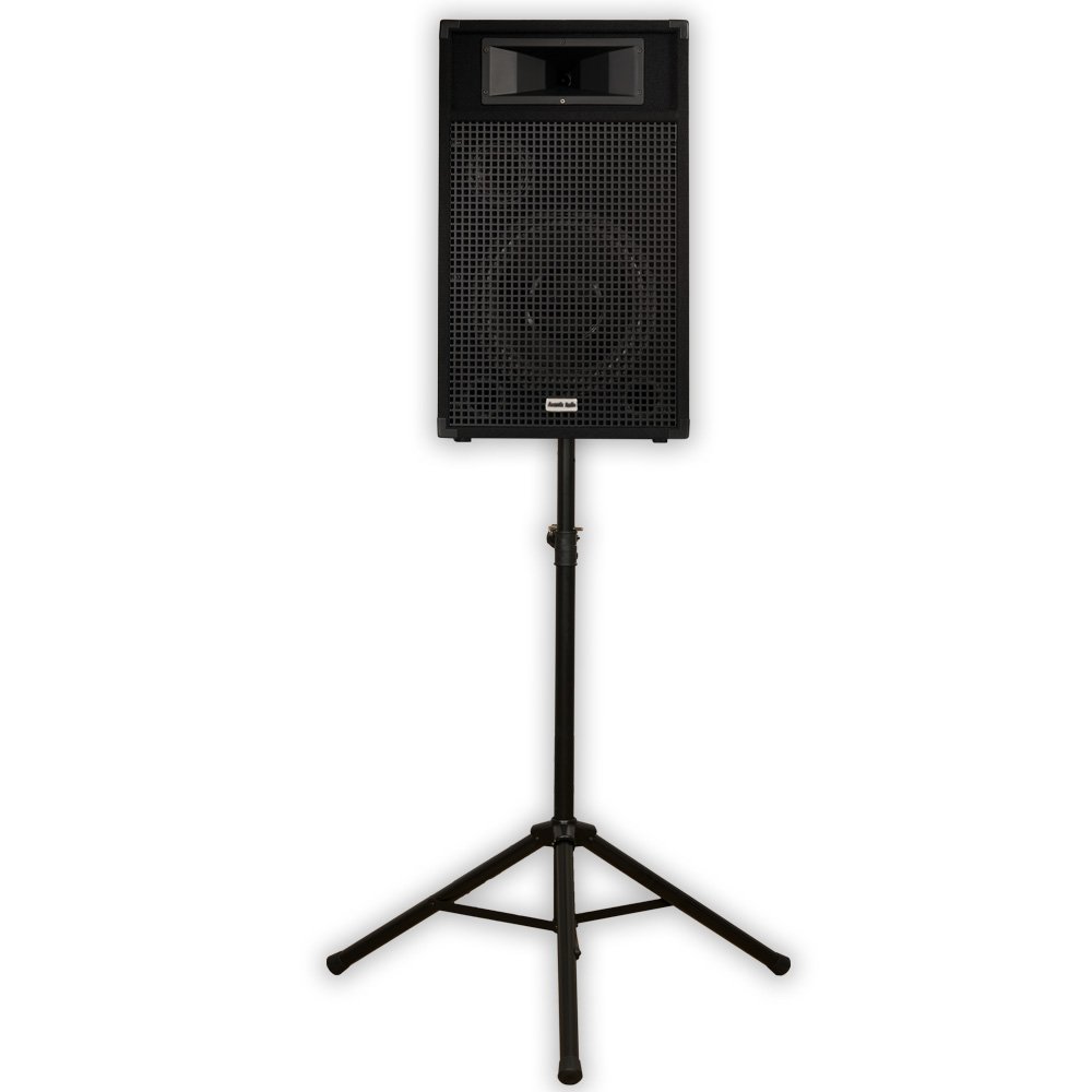 Acoustic Audio BR12 Passive 12-Inch 3-Way DJ PA Speaker with Stand - Perfect for Karaoke, Live Bands & Stage Monitoring | Professional Sound System for Events, Parties & Performances