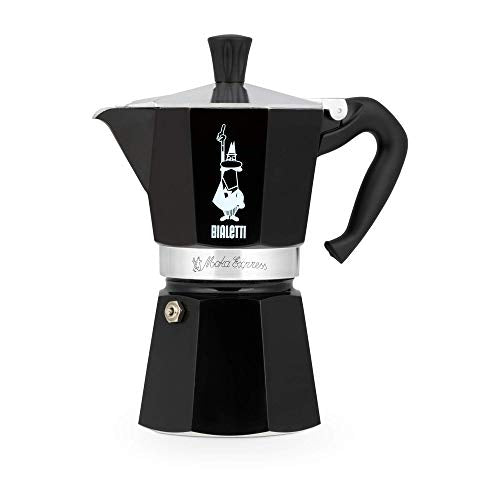 Bialetti Moka Express Stovetop Espresso Maker - 3 Cup Italian Coffee Pot for Home & Office - Perfect for Espresso, Latte & Cappuccino