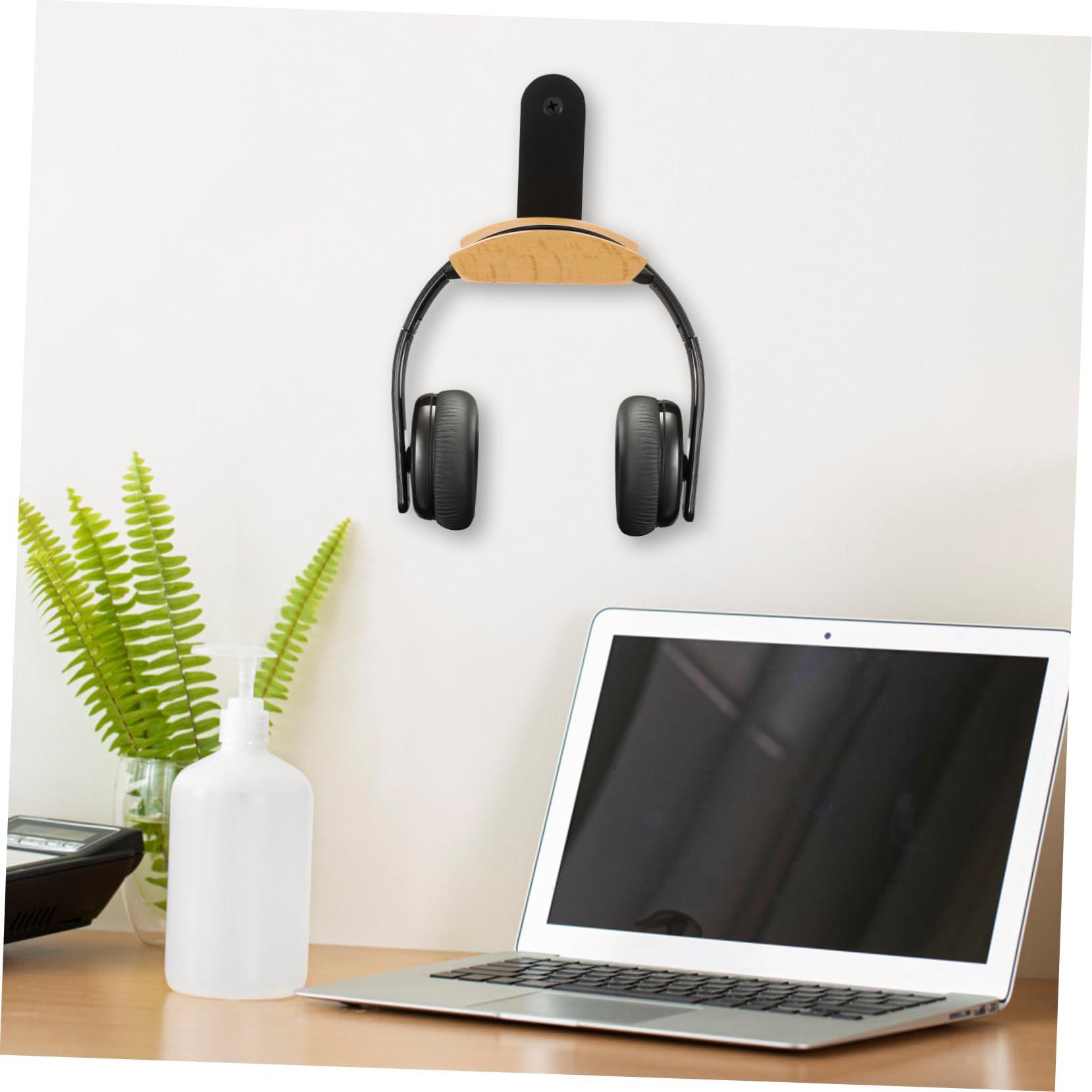 Veemoon Wooden Headphone Stand with Hanger - Premium Wood Headset Holder for Desk, Gaming Setup & Office Organization
