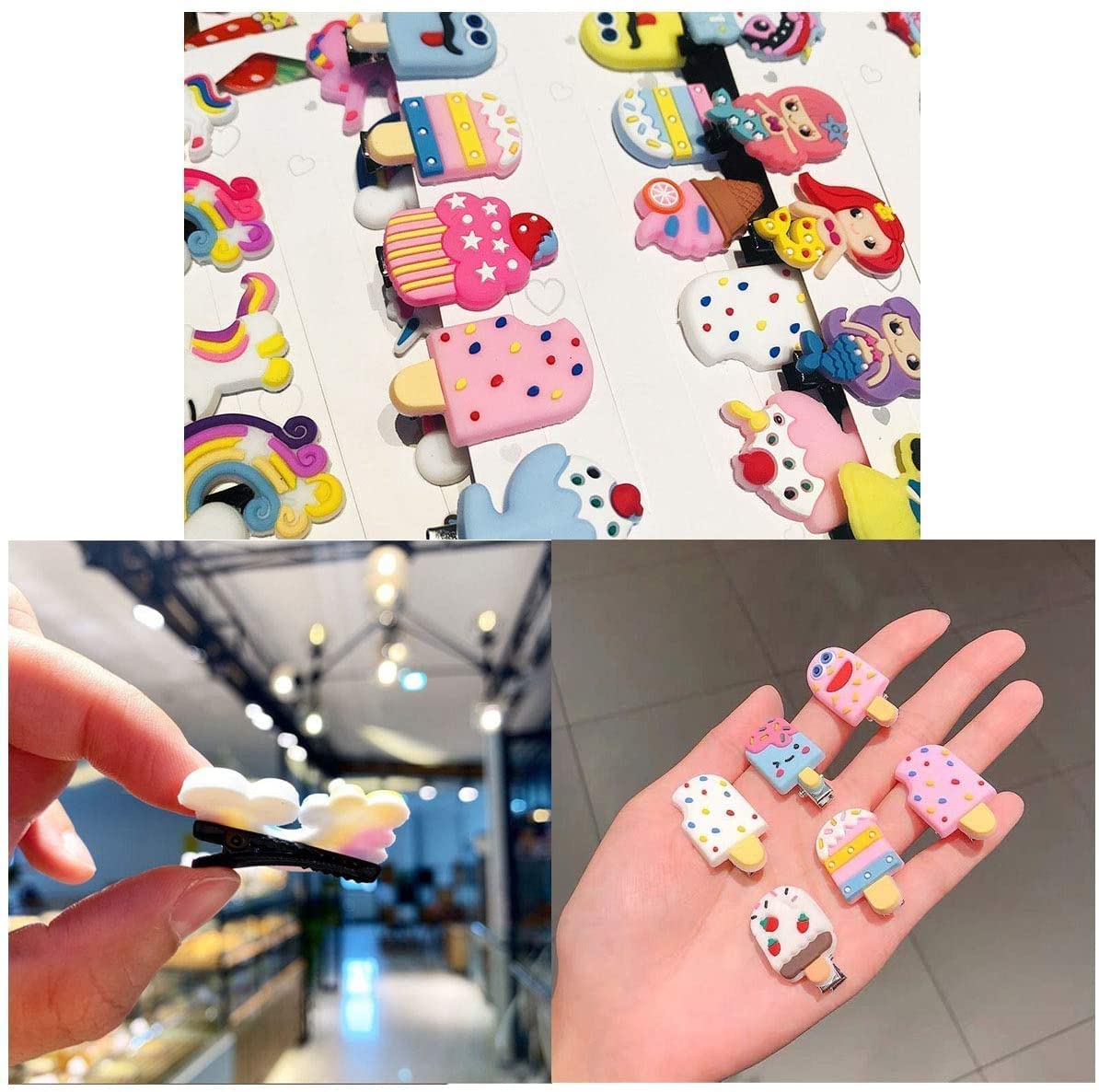 DROYALCREATIONS Cute Alligator Hair Clips for Girls - 10pcs Kids Hair Accessories Set for Toddlers & Baby Girls | Perfect for School, Parties & Daily Hairstyles