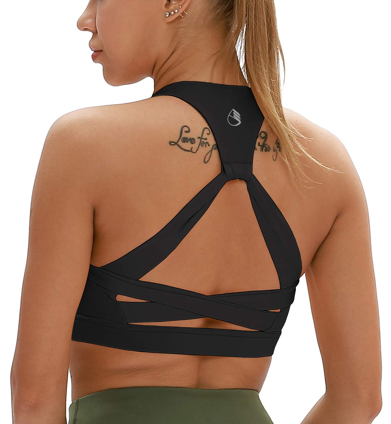 Icyzone Women's Workout Sports Bras - High Support Fitness Athletic Running Bra, Activewear Yoga Tops for Gym, Running & Yoga