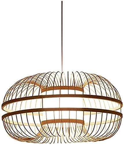 Happy Wind Pendant Light Fixtures - Chinese Style Minimalist Ceiling Lamp, Natural Rattan Garden Lighting, Creative Bamboo Chandelier, Japanese Woven Pendant - Perfect for Kitchen, Tea House, Restaurant & Bar Decor
