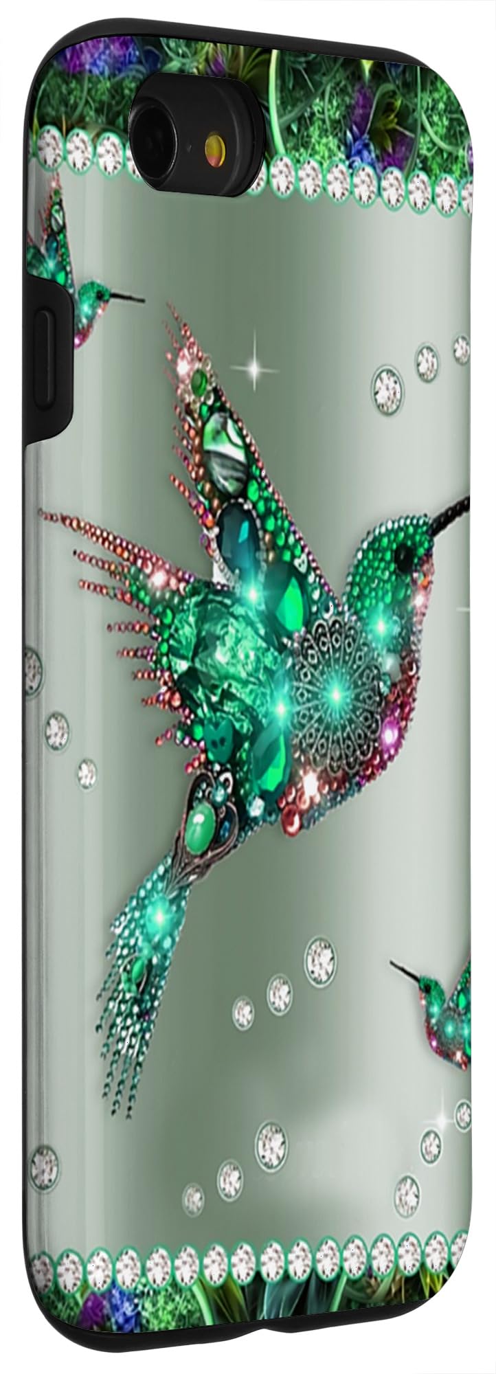 iPhone SE/7/8 Floral Hummingbird Case - Durable PC Cover for Daily Use