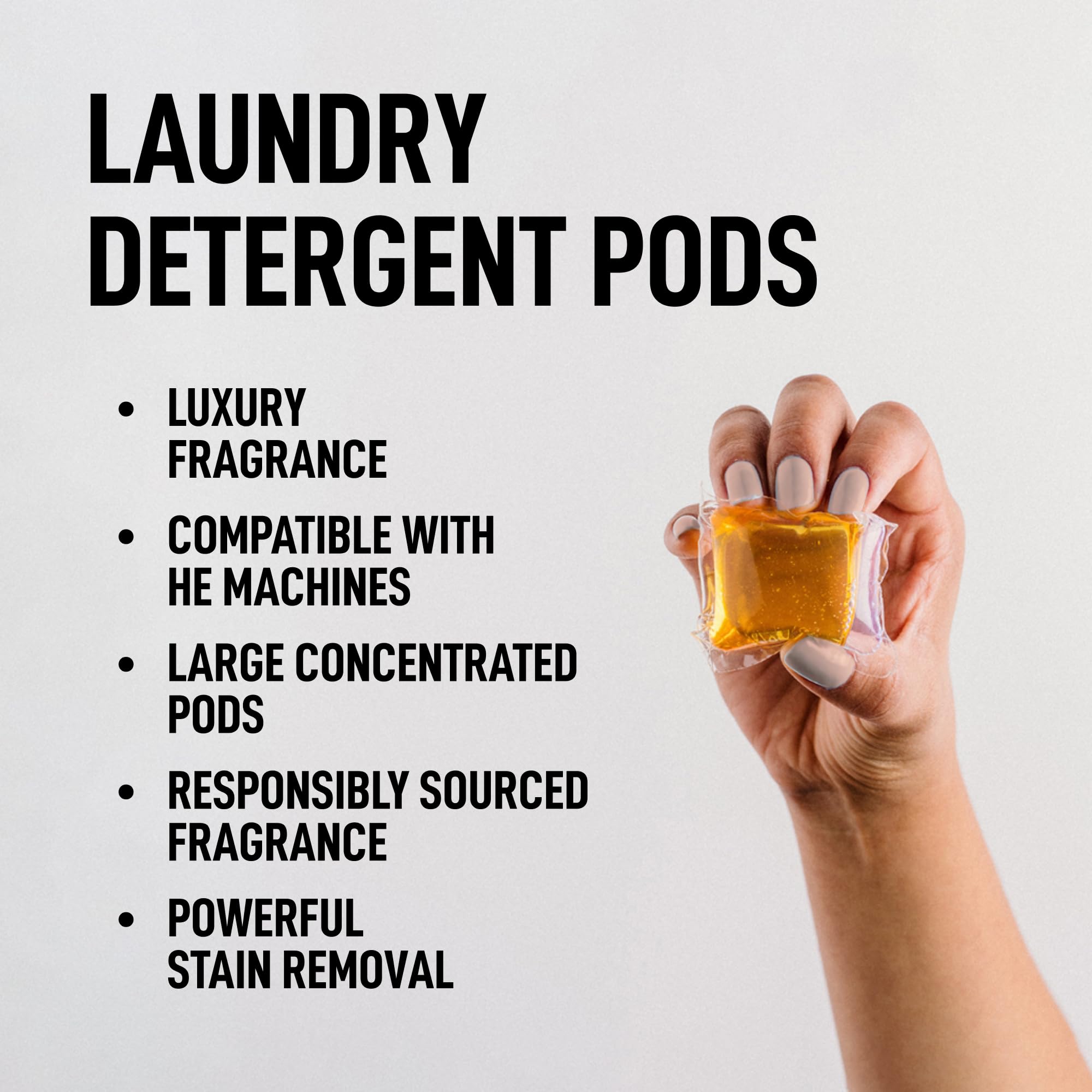 Luxury Scented Laundry Detergent Pods & Scent Booster Bundle - Australian Sandalwood Fragrance | HE Compatible, Dye-Free Premium Laundry Sauce for Soft, Fresh-Smelling Clothes | Perfect for Everyday Laundry, Bedding & Delicate Fabrics