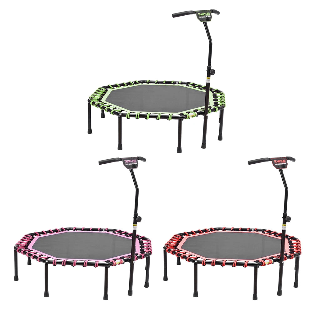 Best Mini Trampoline for Adults & Kids - Indoor/Outdoor Bungee Jumping Fitness Rebounder for Home Gym & Backyard Fun
