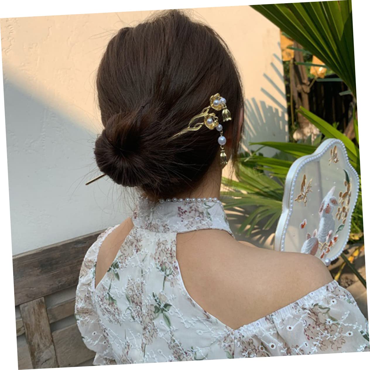 FOMIYES 10 Pcs Pearl Hair Clips for Women - Elegant Floral Hairpins with Alloy Decorations, Bridal Hair Accessories, Chinese Hair Sticks for Girls & Women | Perfect for Weddings, Parties, and Daily Styling
