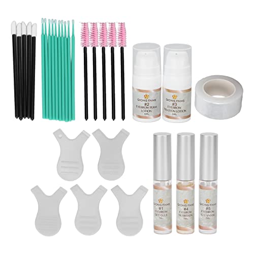 Eyelash Curling Kit with Y-Shaped Brushes - Long Lasting, Quick Shaping & Nourishing Eyelash Perming Set for Beautiful Curled Lashes | Perfect for Home Use & Professional Salon Results