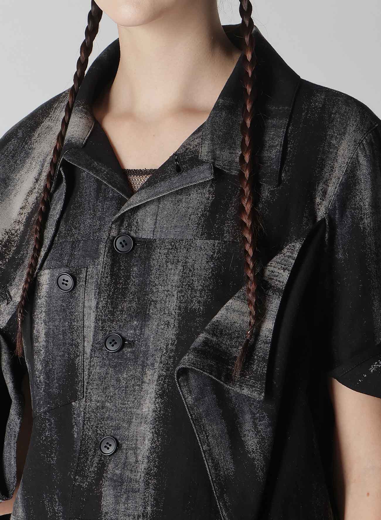 Discharge PT Denim Jacket with Button Details - Stylish Casual Outerwear for Men & Women | Perfect for Streetwear, Layering, and Everyday Fashion