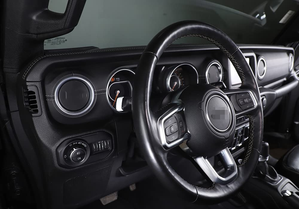 Jeep Wrangler JL & Gladiator JT 2018+ Interior Mouldings - White Turn Signal/Wiper Control Stalk Decor Cover Trim | Upgrade Your Jeep's Cabin Style for Off-Road Adventures & Daily Driving
