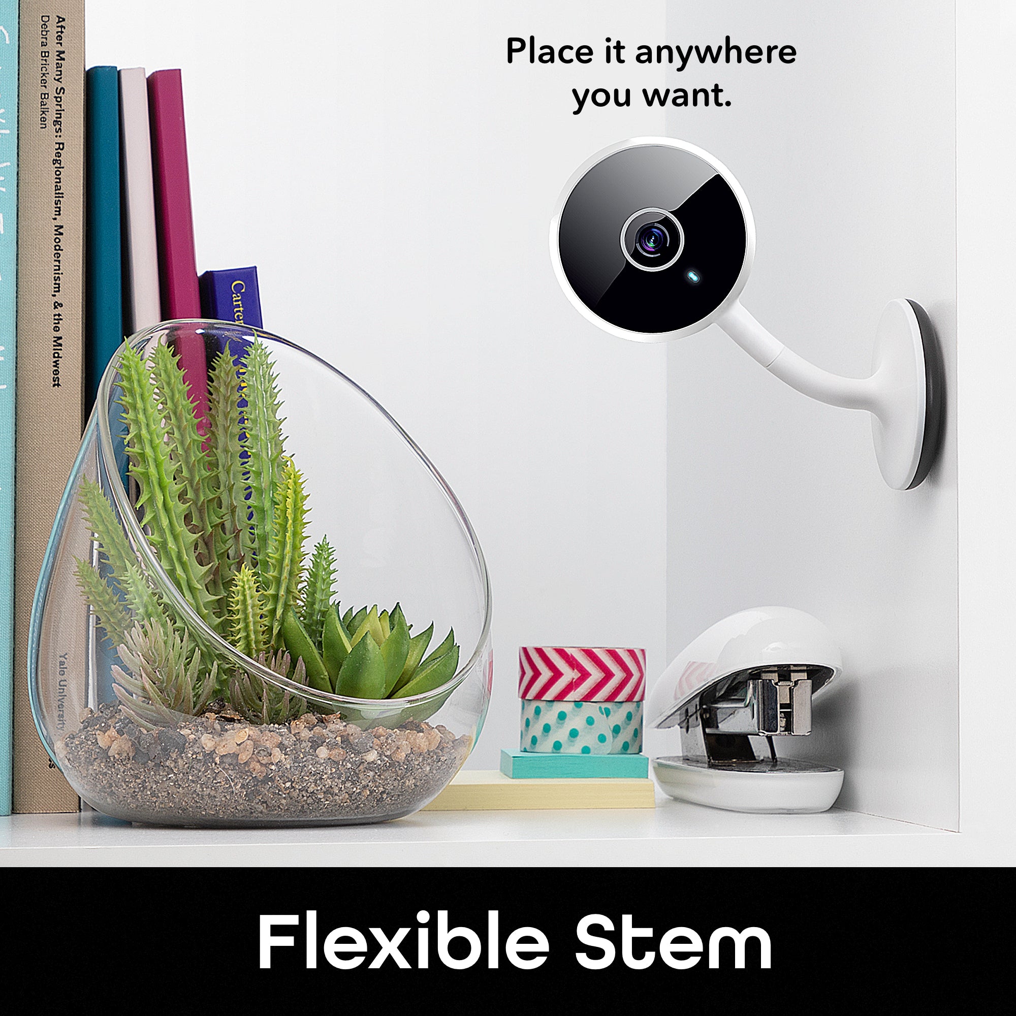 Geeni Vivid 1080p HD Smart Indoor Security Camera with Night Vision & Motion Detection - Monitor Baby, Pets & Home Security