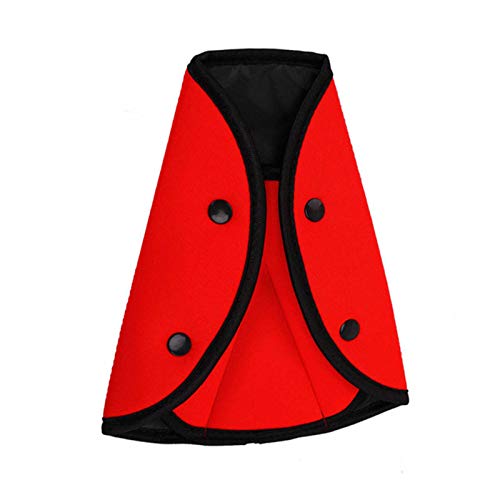 AnHua Adjustable Car Seat Belt Cover for Baby & Child - Soft Triangle Safety Belt Pad with Sturdy Clips, Red - Comfortable Protection for Long Car Rides & Travel Accessories