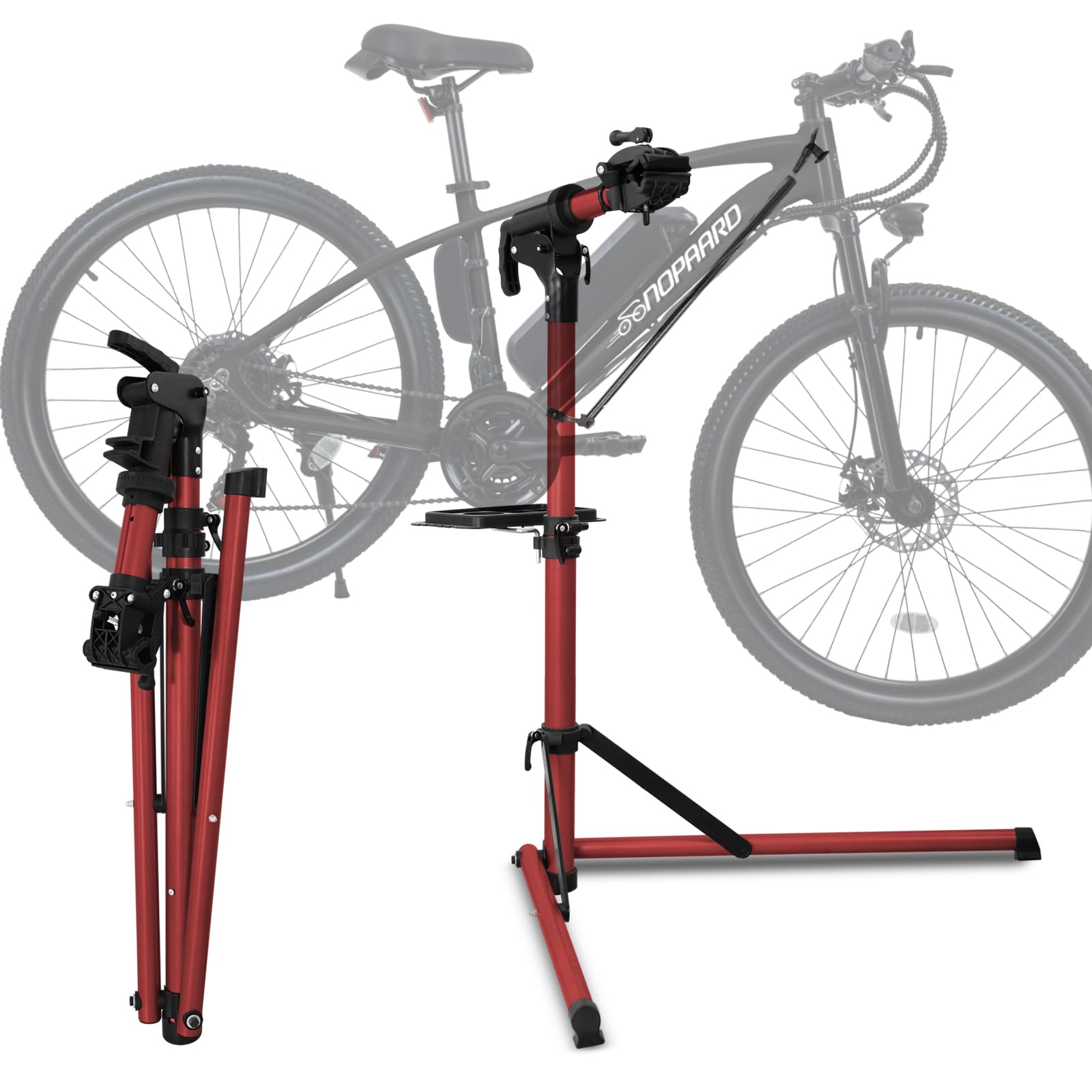 Heavy Duty Electric Bike Repair Stand - 110 lbs Capacity, Portable Aluminum Bicycle Maintenance Workstand for E-Bikes, Mountain Bikes & Road Bikes | Perfect for Home Garage, Bike Shops & Outdoor Repairs