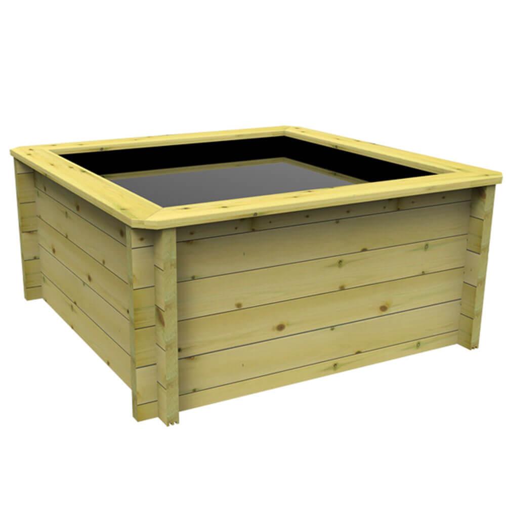 Premium 2m x 2m Wooden Garden Pond Kit by The Garden Timber Company - Perfect for Outdoor Landscaping, Backyard Water Features & Koi Fish Ponds