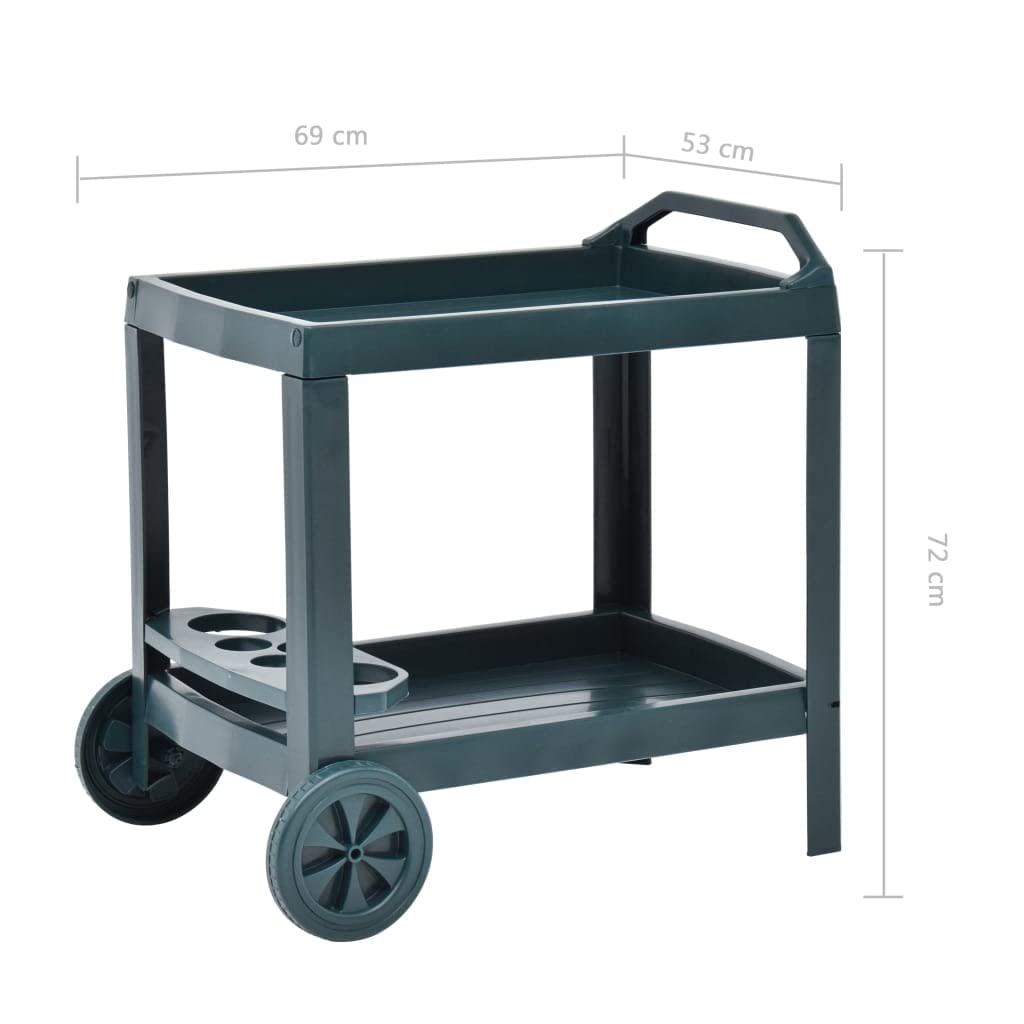 CHARMMA 3-Tier Beverage Cart with Wheels - 27.2