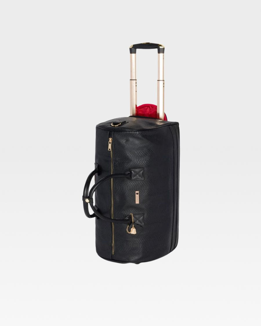 Apollo 1 Black Backpack & Rolling Duffle Bag Set - Travel Luggage Combo for Business Trips, Gym, and Weekend Getaways