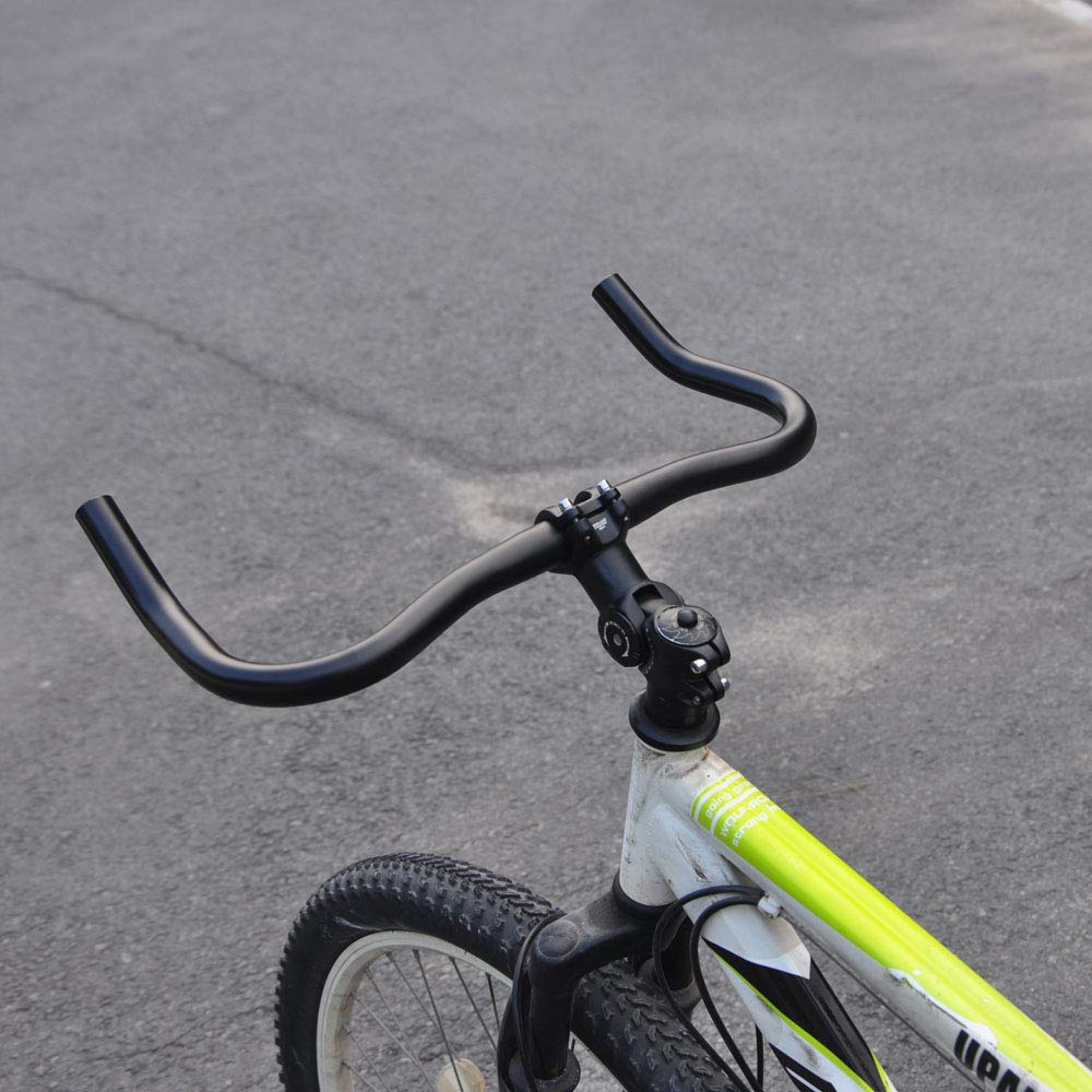 UPANBIKE 25.4mm Aluminum Alloy Bullhorn Handlebar - 37cm Lightweight Road Bike Handlebar for Fixed Gear & Urban Commuting | Perfect for Speed Control and Aerodynamic Riding Position