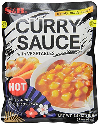 S&B Golden Curry Sauce with Vegetables - Hot & Spicy Flavor, 7.4-Ounce (Pack of 20) - Perfect for Japanese Curry Rice, Ramen, Udon & Home Cooking