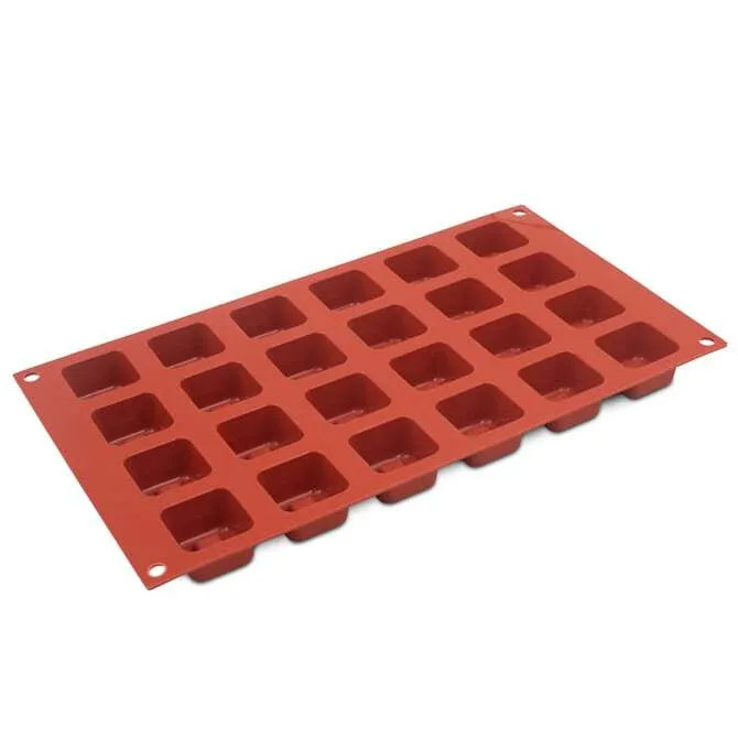 Non-Stick Orange Square Savarin Cake Mold - Perfect for Baking Cakes, Bread, and Pastries at Home or Commercial Use