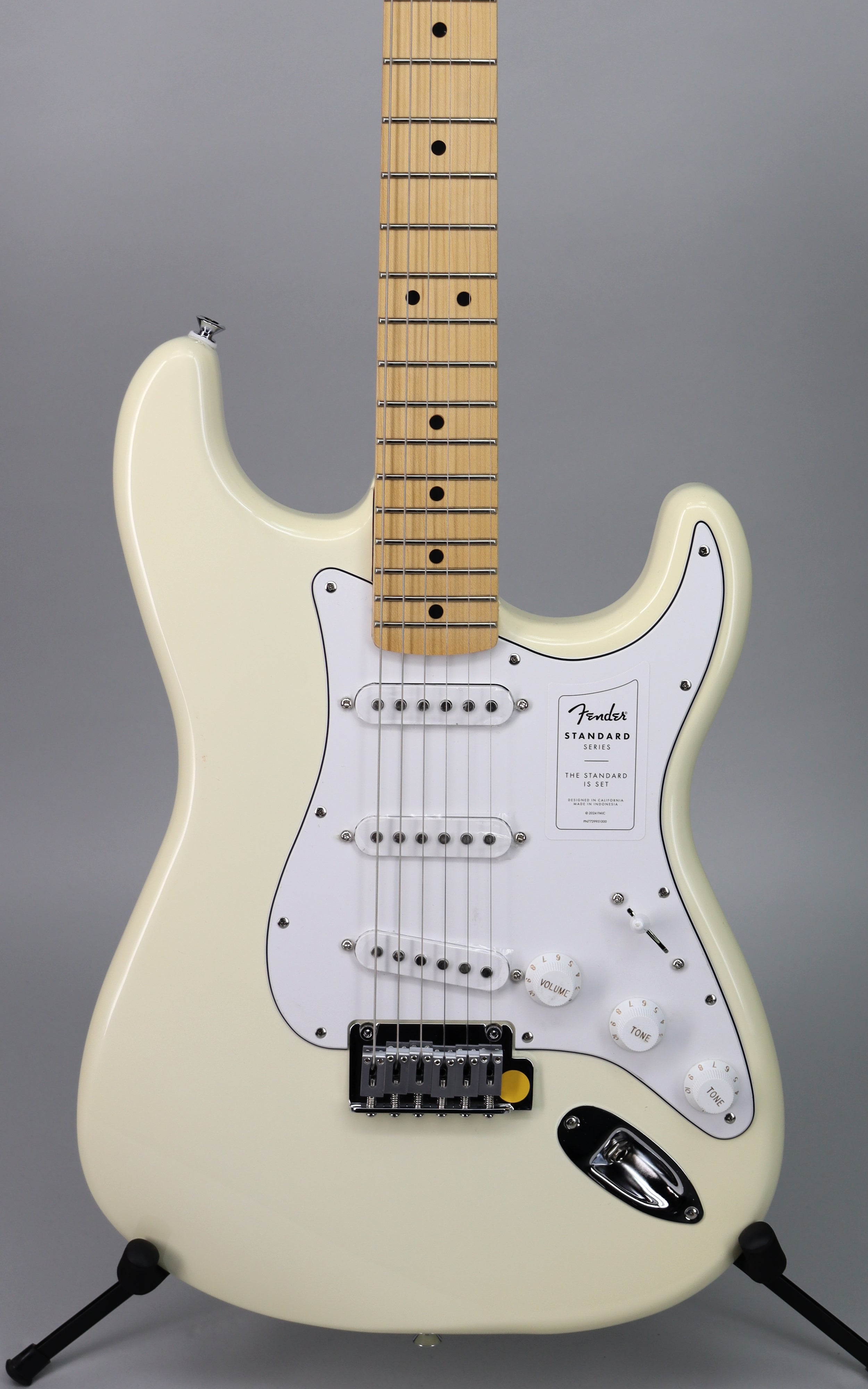 Fender Standard Stratocaster Electric Guitar - Olympic White Finish | Professional Quality for Rock, Blues & Stage Performance