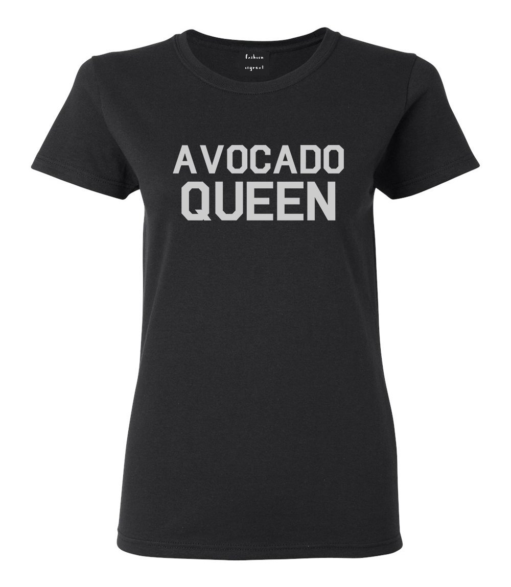 Avocado Queen Vegan Women's T-Shirt - Eco-Friendly Cotton Tee for Plant-Based Lifestyle | Perfect for Casual Wear, Vegan Events & Sustainable Fashion