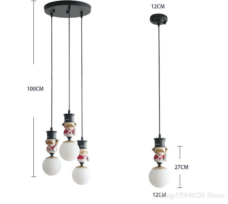 Military-Themed Pendant Lighting for Kids Room - Army Soldier Decor, Boys Bedroom Ceiling Light Fixture - Perfect for Nursery, Playroom & Themed Bedrooms