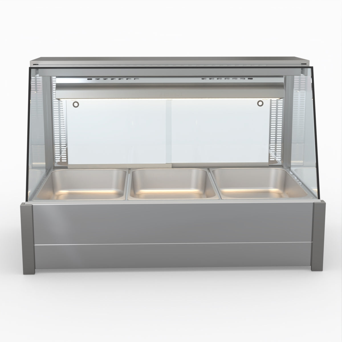 Bonvue BM11TC Angled Countertop Wet & Dry Bain Marie Food Warmer - Perfect for Restaurants, Catering & Buffets