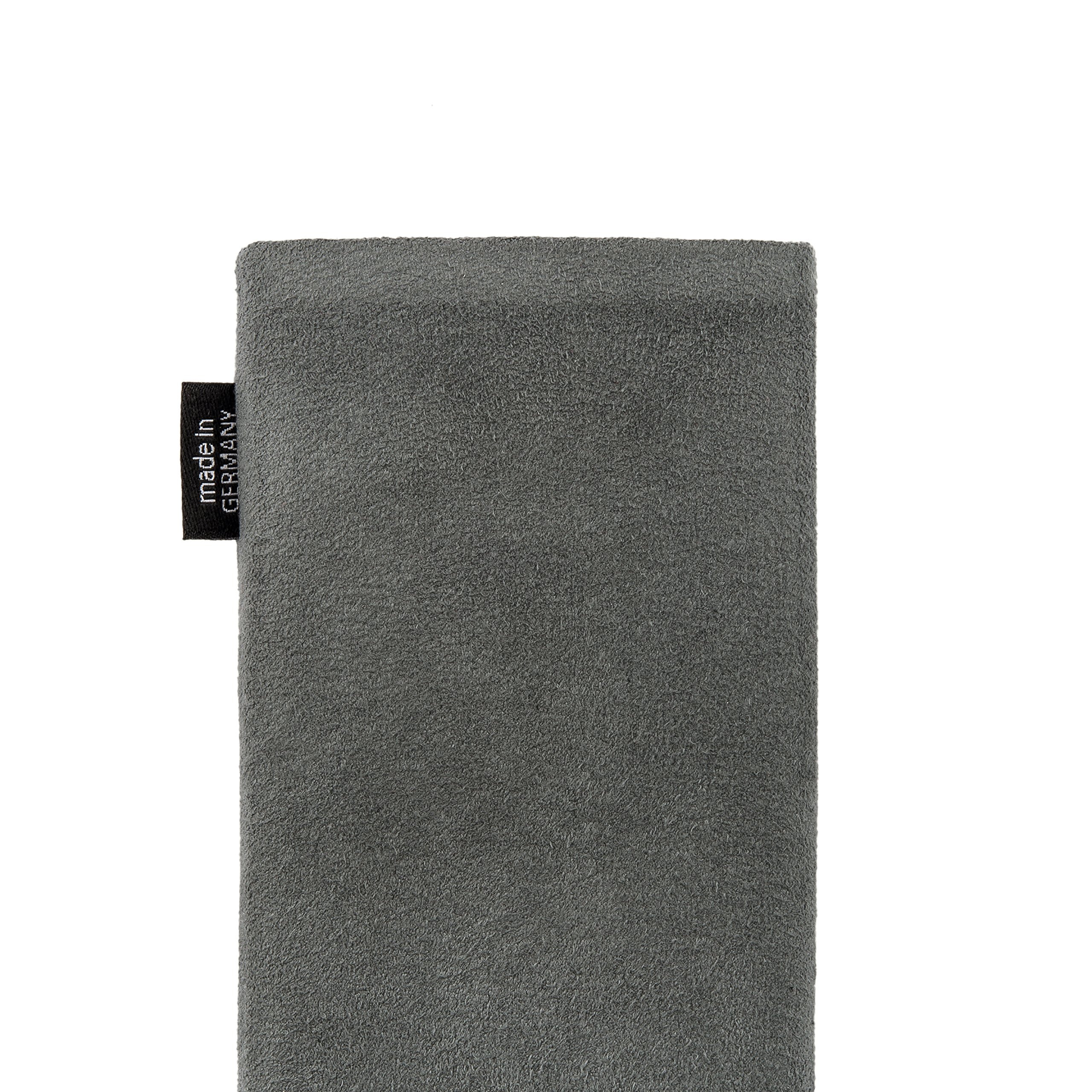 Premium Gray Custom Fit Sleeve Case for Apple iPhone 11 Pro Max - German Made Genuine Alcantara Cover with Microfiber Lining for Screen Protection | Perfect for Business Professionals & Travelers